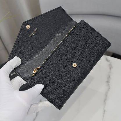 Cassandre Metalasse Large Flap Wallet Gold-Tone Hardware