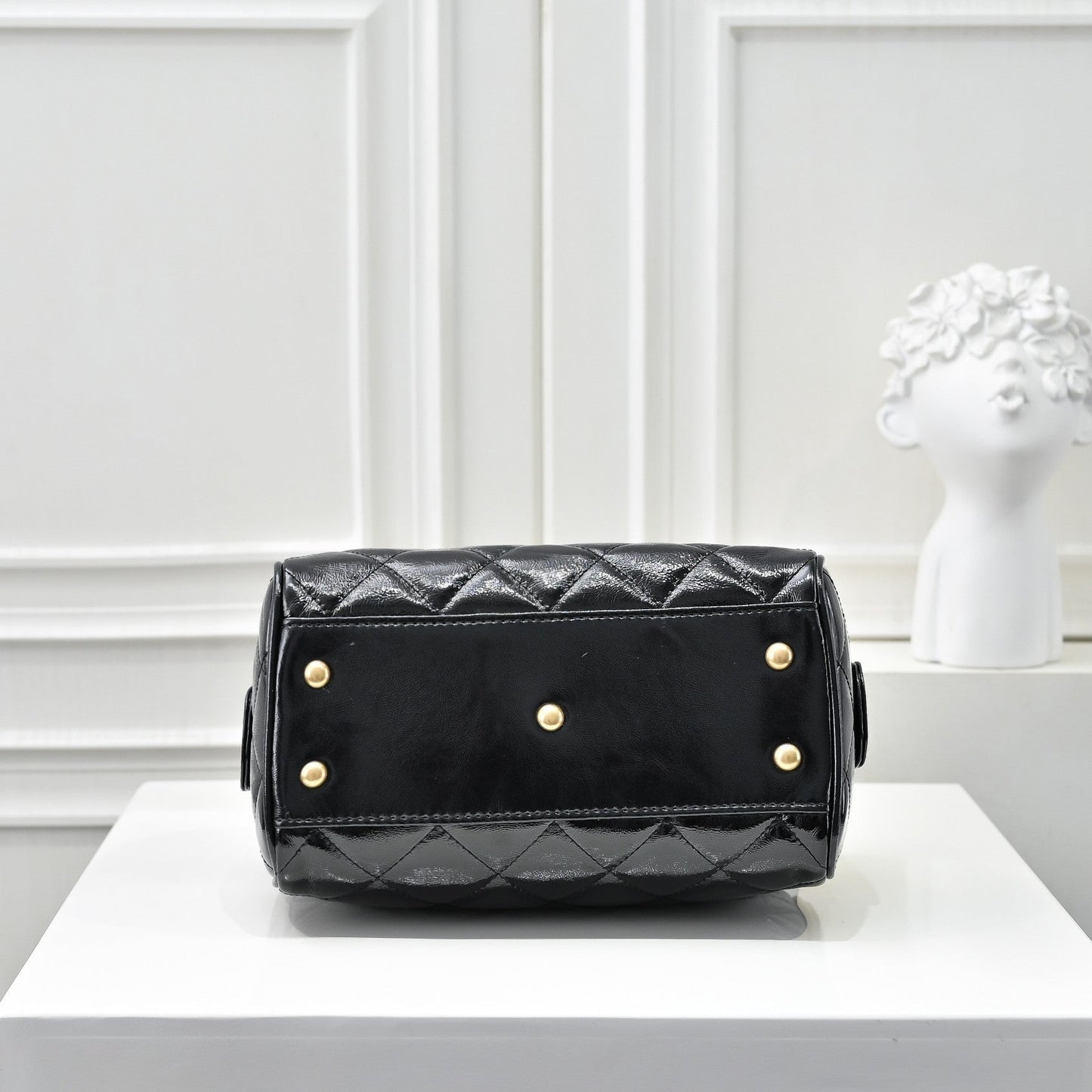 Small Bowling Bag In Black & Gold
