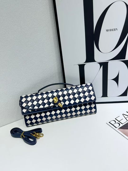 Woven Leather Clutch