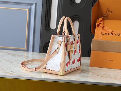 TM Cherry Monogram Hansbag