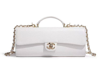 Long Top Handle Clutch With Chain