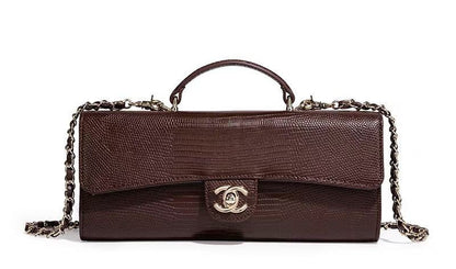 Long Top Handle Clutch With Chain