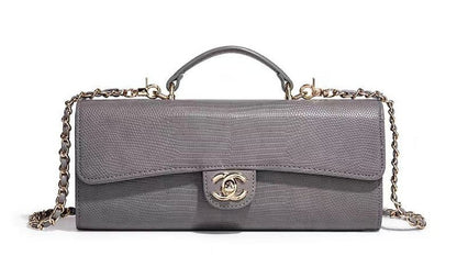 Long Top Handle Clutch With Chain