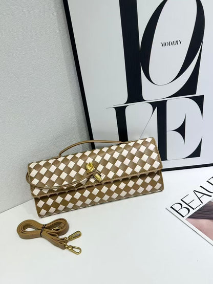 Woven Leather Clutch