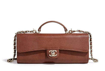 Long Top Handle Clutch With Chain