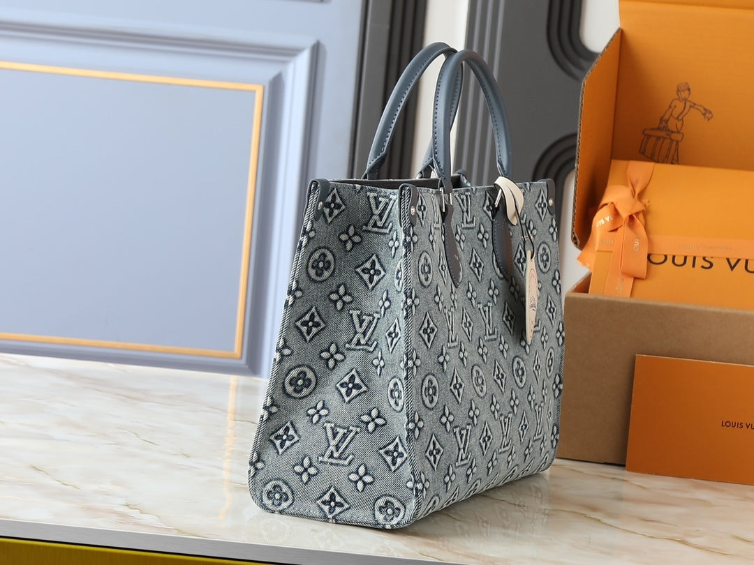 OnTheGo Denim Monogram Tote Bag