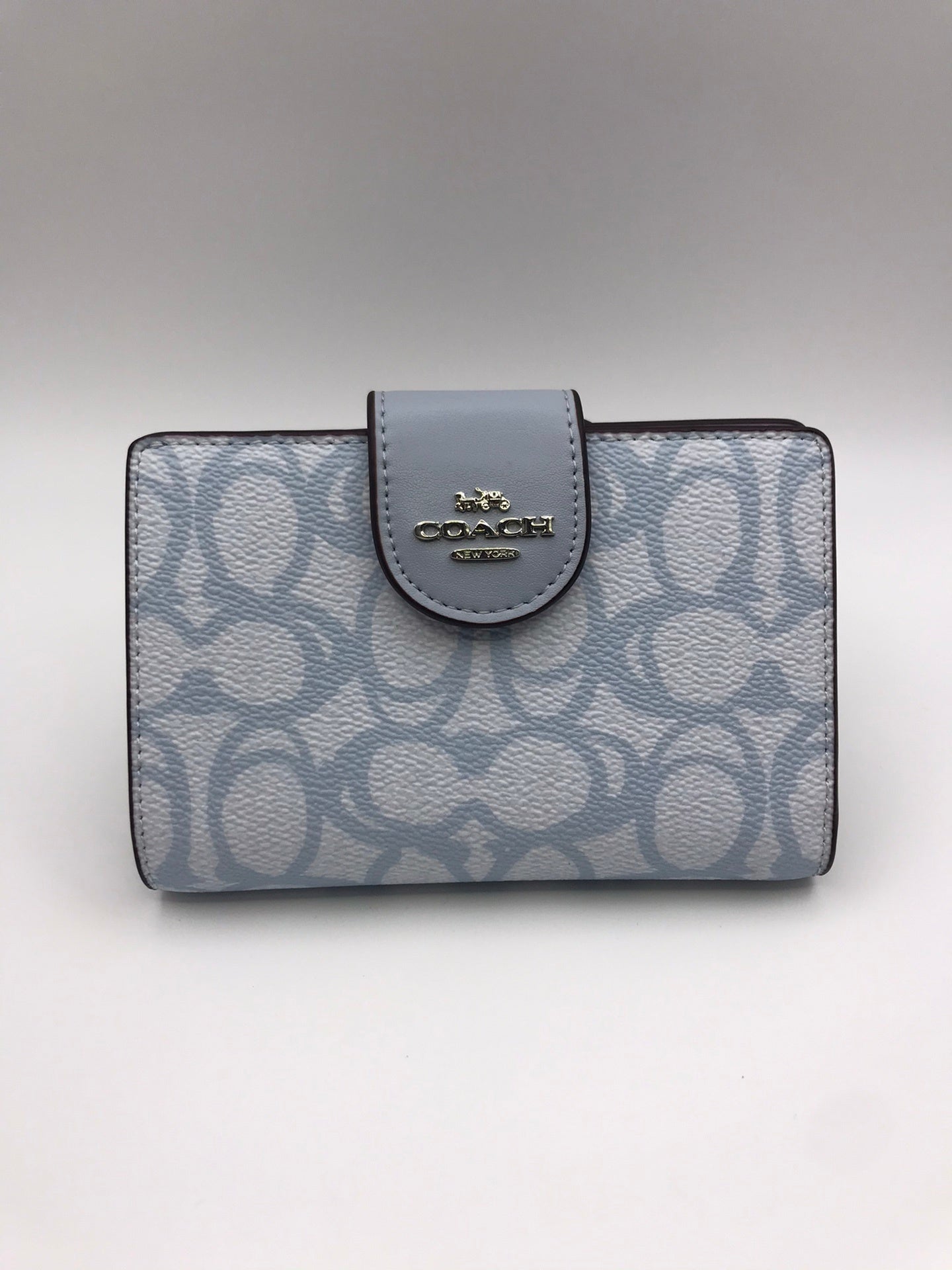 Blue Medium Corner Zip Wallet
