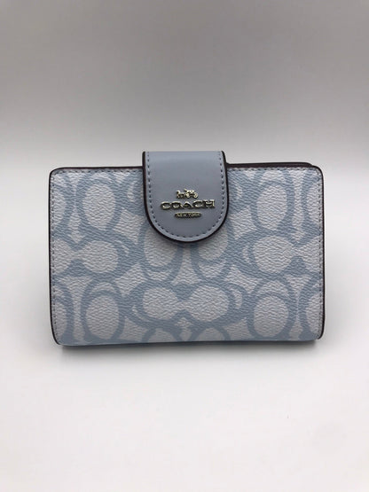 Blue Medium Corner Zip Wallet