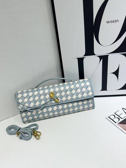 Woven Leather Clutch