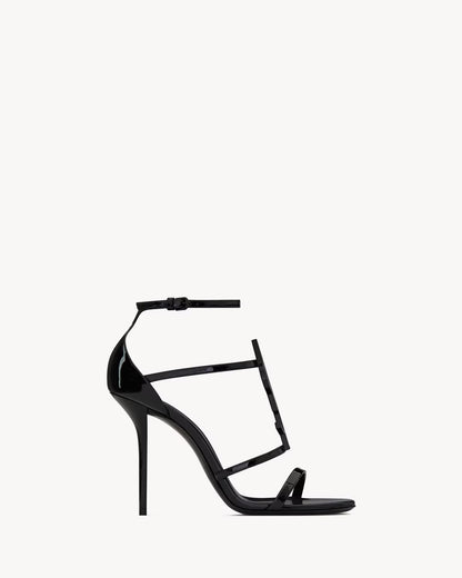 High Quality Cassandra sandals in patent leather 10CM With Box