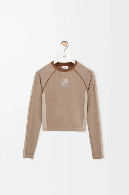 Long sleeve top in technical jersey