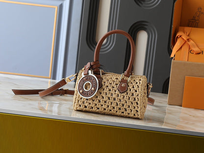 Raffia Nano Natural Tan Handbag