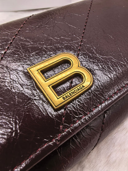 Glossy Long Fold Wallet