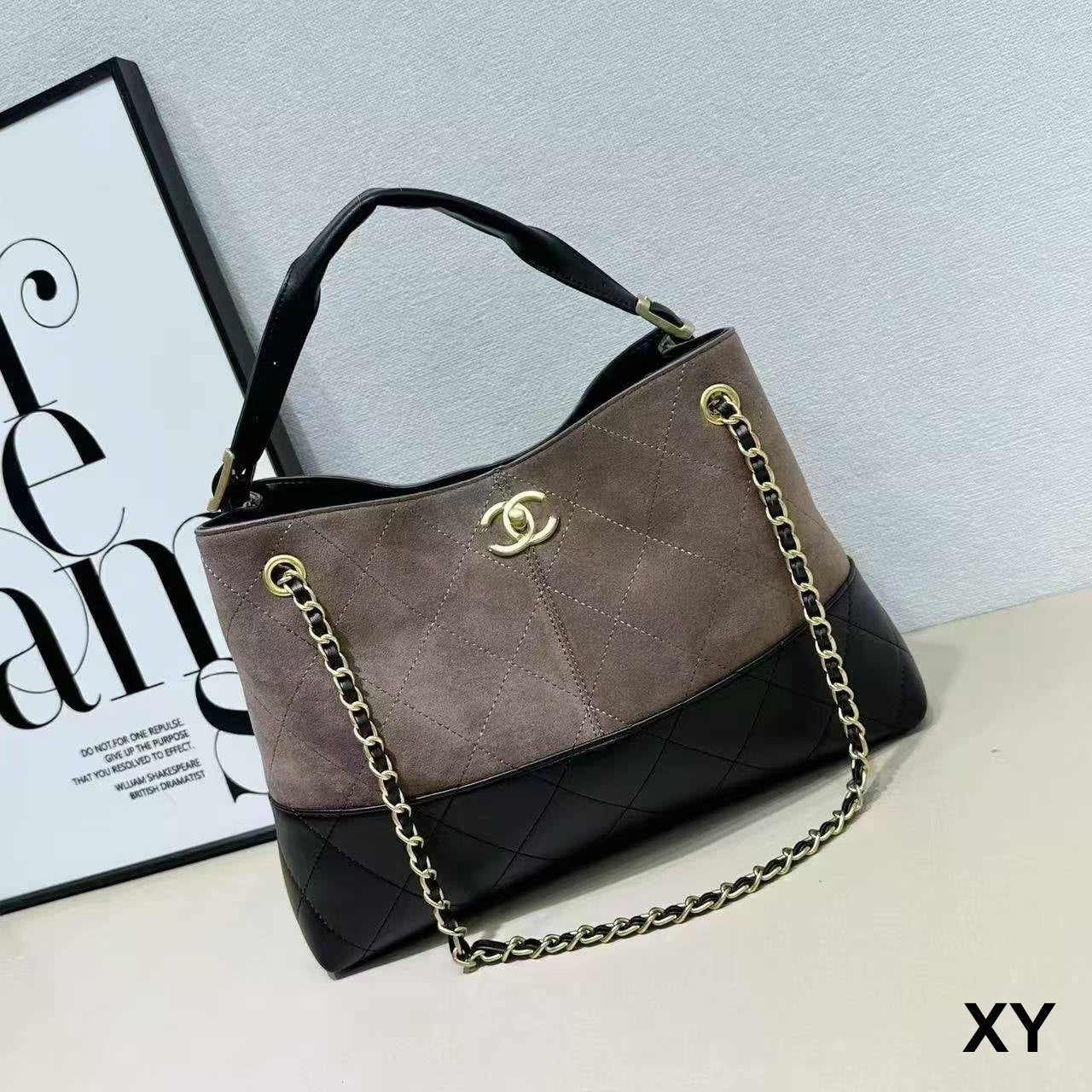 Suede Shopping Bag
