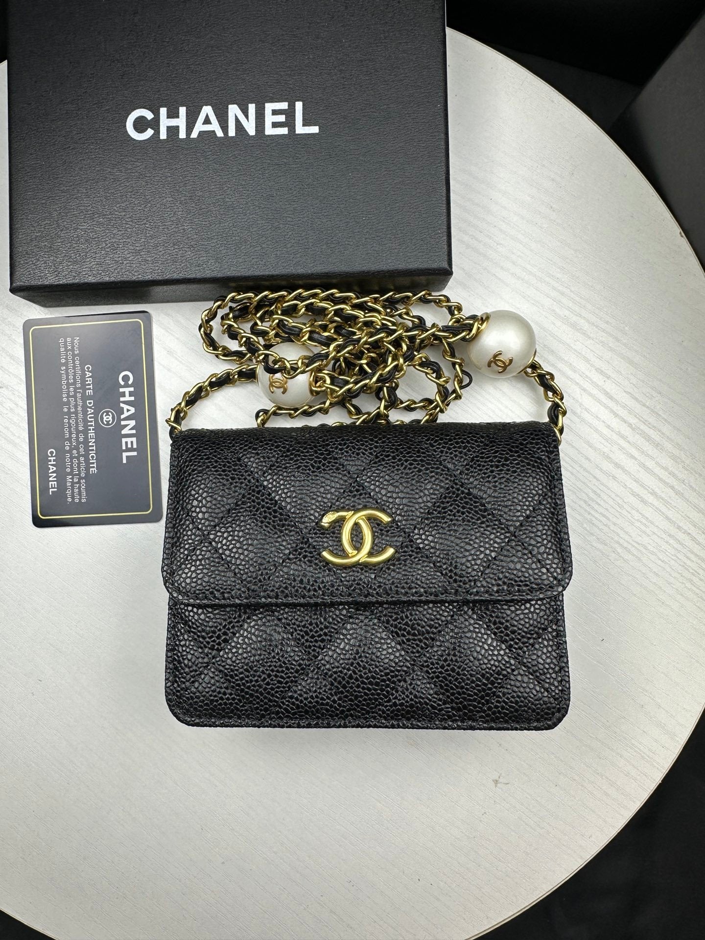Pearl Crush Mini Flap Bag