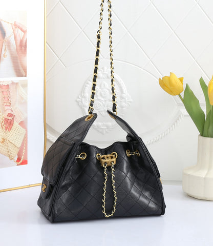 CC 25 Small Hobo Handbag Gold-Tone Logo