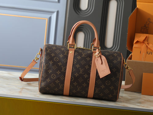 Keepall Bandouliere Monogra Canvas Handbag