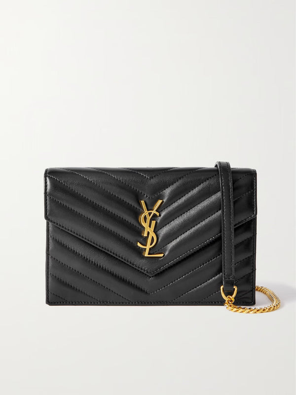 Cassandre Envelope Mini Matelasse Leather Shoulder Bag